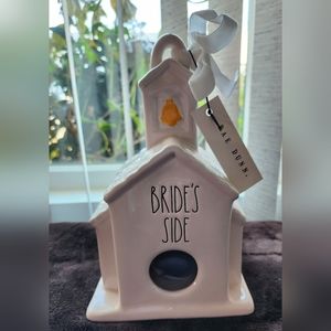 Rae Dunn Bride's side chapel birdhouse- light pink
